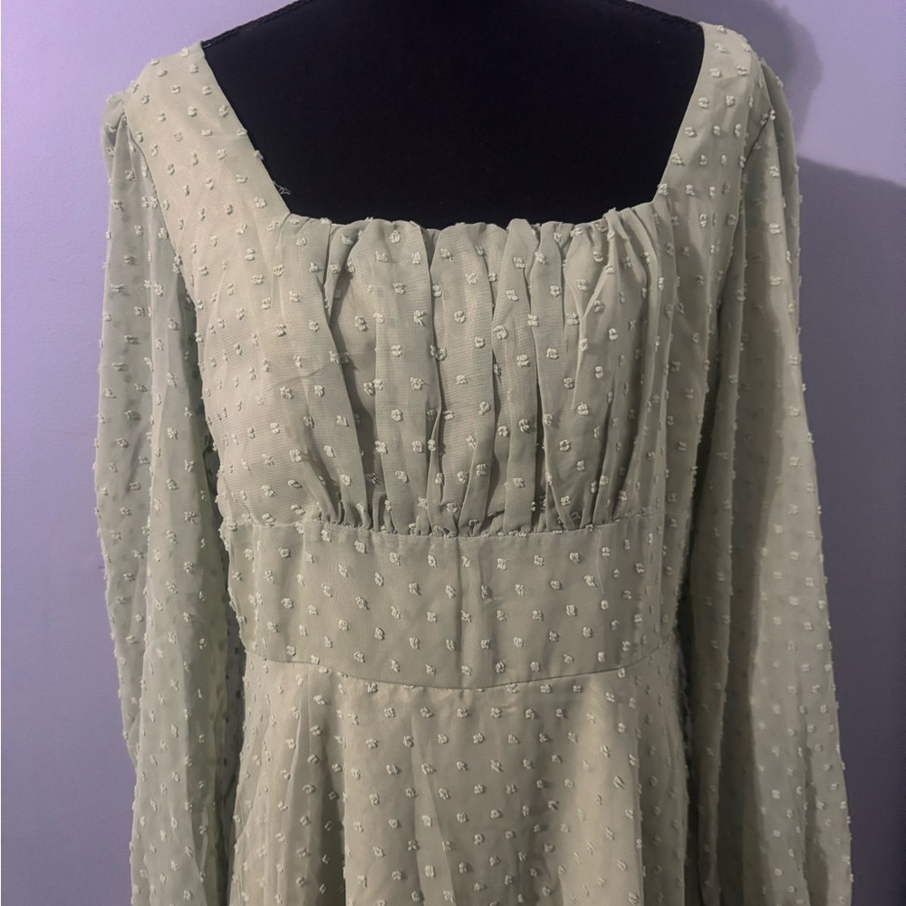 Lyaner Green pompom dress